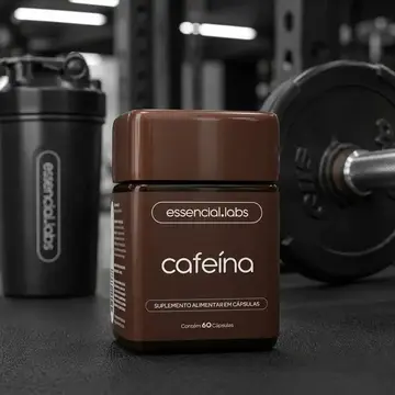 suplemento cafeína 100% pura 200mg 60 cápsulas softgel
