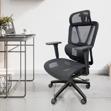 Cadeira de Escritório Ergonômica Python Fly em Malha - Lombar Integrada Fixa, Suporta até 150kg