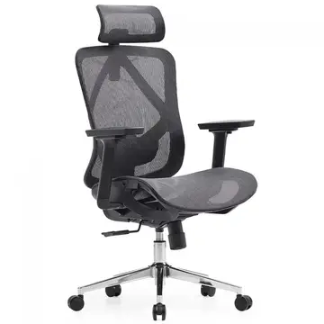 Cadeira de Escritório Dr. Office Ergo, Cinza, Mesh, Altura Ajustável, DR-CH-EGR2DBGF