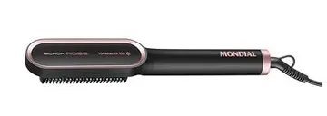 Mondial Escova Alisadora Black Rose, Preto/Rose, Bivolt - Ea-07