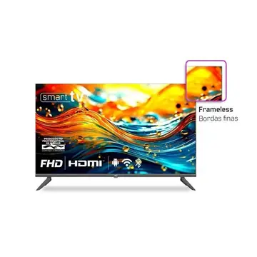 Smart Tv Hq 43" Full Hd Tela Sem bordas Sistema Android Design Slim