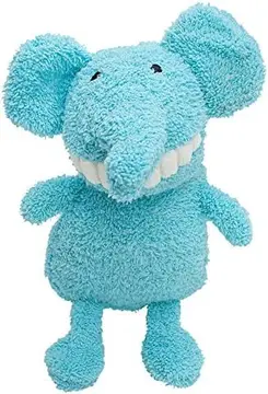 Jambo Pet, Brinquedo Mordedor Pelúcia Dentinho Elefante, Cor Azul, Emite Som, Tamanho Único, Para Cães, Material Algodão E Poliéster, Macio,