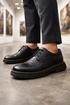 sapatos laroche derby clássico couro moderno