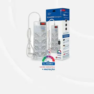 elétrica iclamper energia 8 8 tomadas cabo 1m