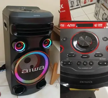 torre de som aiwa t1w-02 1600w 1woofer10 bluetooth rgb usb fm dj preto 127/220v