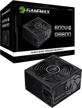 fonte de alimentação gamemax gs600 600w 80 plus white pfc ativo preta
