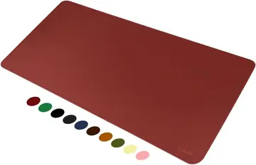 acessórios para escritório couse mouse pad desk pad couro ecológico 90x40cm porta-copos premium bordô
