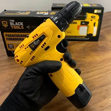 ferramenta elétrica the black tools tb12a 3/8 a bateria amarelo 60hz