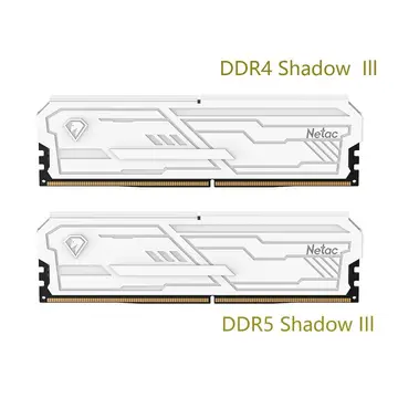 memória RAM netac shadow iii 16gb 3200 mhz branca
