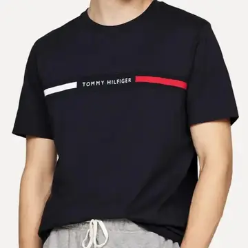 camisetas tommy hilfiger chest insert logo azul marinho