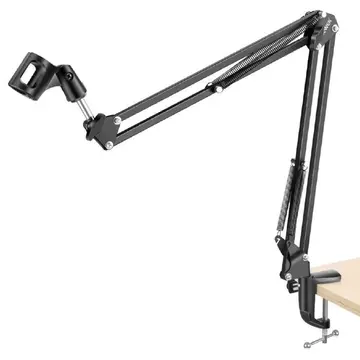 acessório para microfone braço suporte pedestal de mesa articulado para microfones