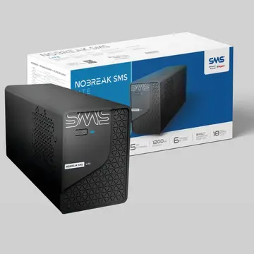 eletrodomésticos sms lite nobreak 1200va bivolt 115v/220v saida 115v 6 tomadas