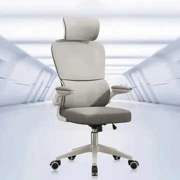 Cadeira Escritório Ergonômica Python Fly B07 Cinza Com Suporte Lombar