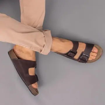 calçados nathos birken chinelo em couro