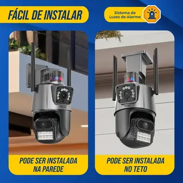 câmeras de segurança hw ip wifi 6mp kit 2