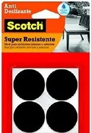 SCOTCH 3M Protetor Antideslizante Super-resistente Extragrande Preto 4 Un. | Adesivo de alta aderência, Fixa e protege as superfícies, Forma