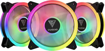 cooler/ventoinhas gamdias aeolus m2-1203 lite rgb 120mm kit com 3