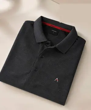 moda aramis polo aramis masculina basic piquet grafite mescla