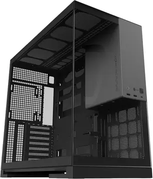 gabinete para computador geometric future model 5 preto e cinza