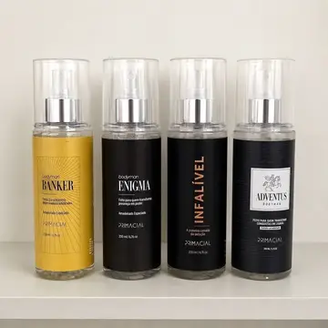 perfumaria primacial kit body splash masculino enigma banker infalível adventus 200ml