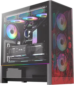 gabinete gamer redragon strafe flow rgb infernal dragon atx mid tower