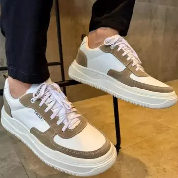 Sapatênis Casual Masculino Couro Tênis Sola Alta Leve Macio 37 a 44