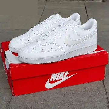 tênis nike court vision low next nature masculino branco