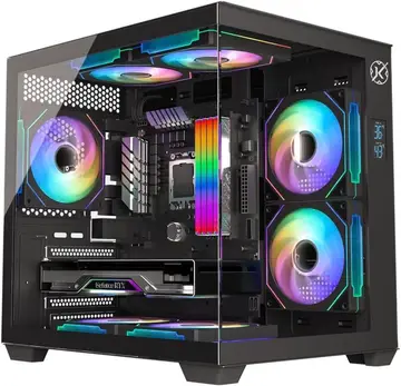 gabinete gamer kalkan midgard digital preto micro-atx