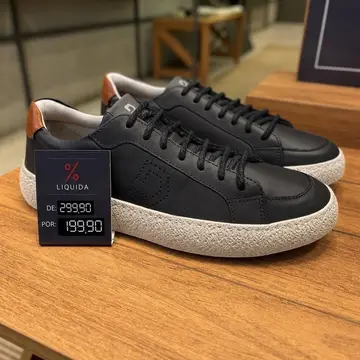 moda democrata tênis denim bora preto