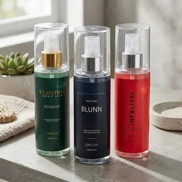 perfumaria kit body splash masculino vibration blunn infalível fero