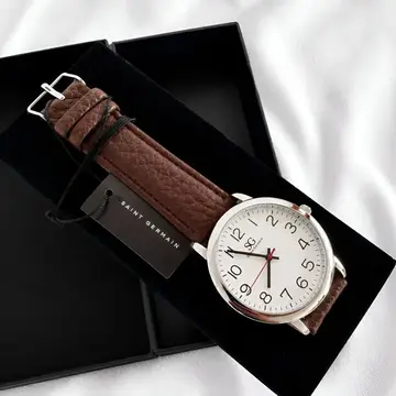 relógios chrowl saint germain 40mm bracelete de couro marrom