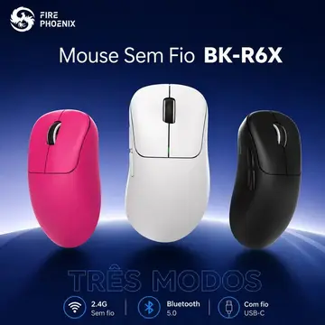 acessórios para informática fire phoenix bk-r6x tri mode bluetooth 18000dpi 500 mah