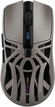 Mouse Gamer Rs8 Sem Fio 10.000 Dpi Cinza Recarregável Rgb Recarregável Bluetooth 2.4G e Fio