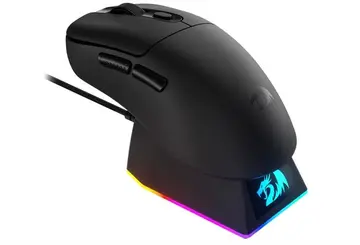 Mouse Gamer Redragon Ebony Standard Preto 24000 DPI com Dock de Carregamento Magnético Tri Mode USB Tipo-C, USB 2.4GHz, Bluetooth M998-STD-1