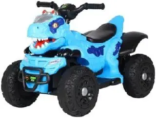 Quadriciclo Elétrico Infantil Marcha Frente/Ré Dino MaxiToys Azul
