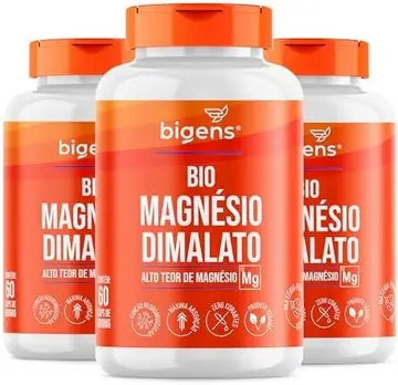Bigens Bio Magnésio Dimalato Vegano, 3x 60 Cápsulas