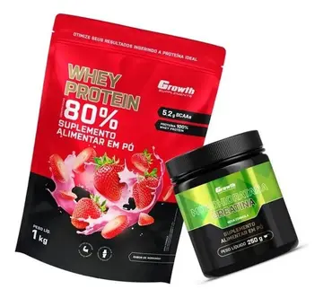 Growth Whey Concentrado 1kg 250g