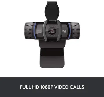📷 Logitech C920s Webcam Full HD 1080p - Microfone e Tampa Privacidade - Preto