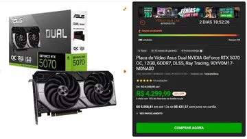 Placa de Vídeo ASUS RTX 5070