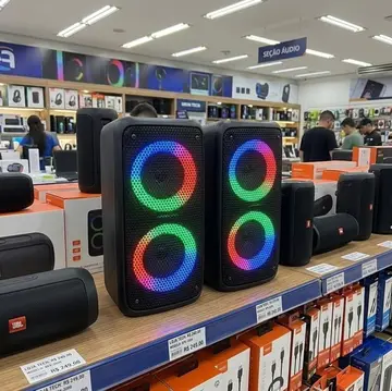 Super Caixa De Som Completa Amplificada 200w 40 Cm De Altura Cor Preto