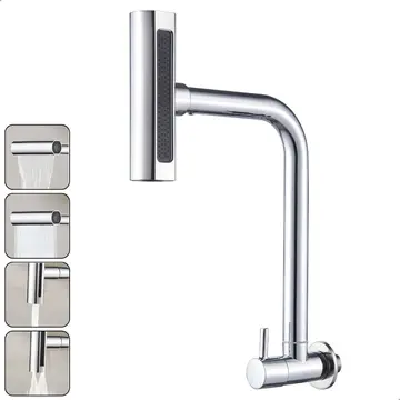 torneira softinox gourmet inox parede cromada 4 jatos