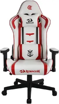 Cadeira Gamer Redragon Flamengo Glory Branco e Vermelho Até 135 Kg FL807-W