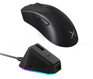 Mouse Delux M900 Pro, Paw3395, 8KHz, com Dock de Carregamento