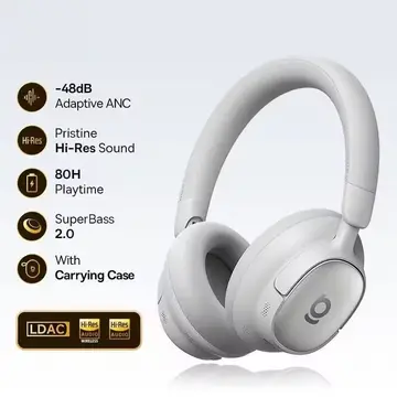 Headphone Baseus Bowie MH1 Headphone Bluetooth Sem Fio ANC 48dB Hi-Res LDAC Over-Ear 80H USB-C