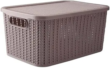 organizador plasútil caixa com tampa trama 14l