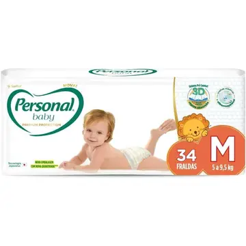 higiene infantil fralda baby premium protection m 34 unidades