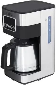 BLACK+DECKER Cafeteira Elétrica 110 V Inox, Filtro Permanente e Lavável, Capacidade 1,5 L, Ate 38 Cafézinhos, Painel Digital, Modelo CM350G-