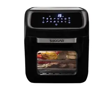 eletrodomésticos suggar fritadeira air fryer oven 12 litros preto