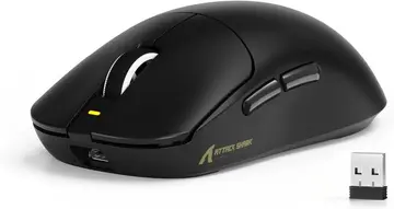 Mouse ATTACK SHARK X8SE para Mãos Grandes, 55g SUPERLEVE, Sensor Gamer PixArt PAW3311