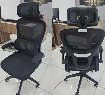 🛒Cadeira Escritório Ergonômica Genebra B500 Luvinco Cor Preto Com Suporte Lombar Estofado Mesh